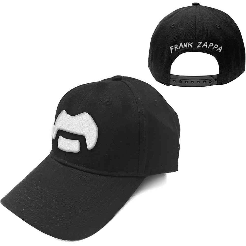 Frank Zappa - White Moustache Baseball pet - Zwart